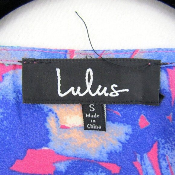 Lulus Successful Statice Hot Pink Floral Jumpsuit Sz S Faux Wrap Drawstring Crop - Picture 7 of 9